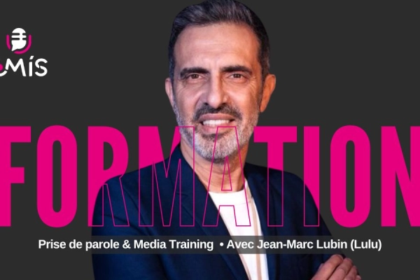 Jean-Marc Lubin (Lulu) anime une formation prise de parole et media training au CMIS, en conditions réelles sur plateau TV et studio radio, dédiée aux professionnels souhaitant renforcer leur impact et leur posture.