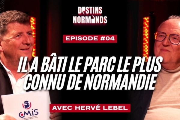 Hervé Lebel, fondateur de Festyland, invité de l’épisode 4 de Destins Normands, interviewé par Bruno Fontaine pour le podcast du CMIS.